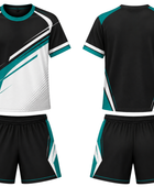 Custom Black, White & Teal Dart Uniform – Team Set Bulk, Low MOQ, Personalized Name & Number