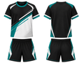 Custom Black, White & Teal Dart Uniform – Team Set Bulk, Low MOQ, Personalized Name & Number