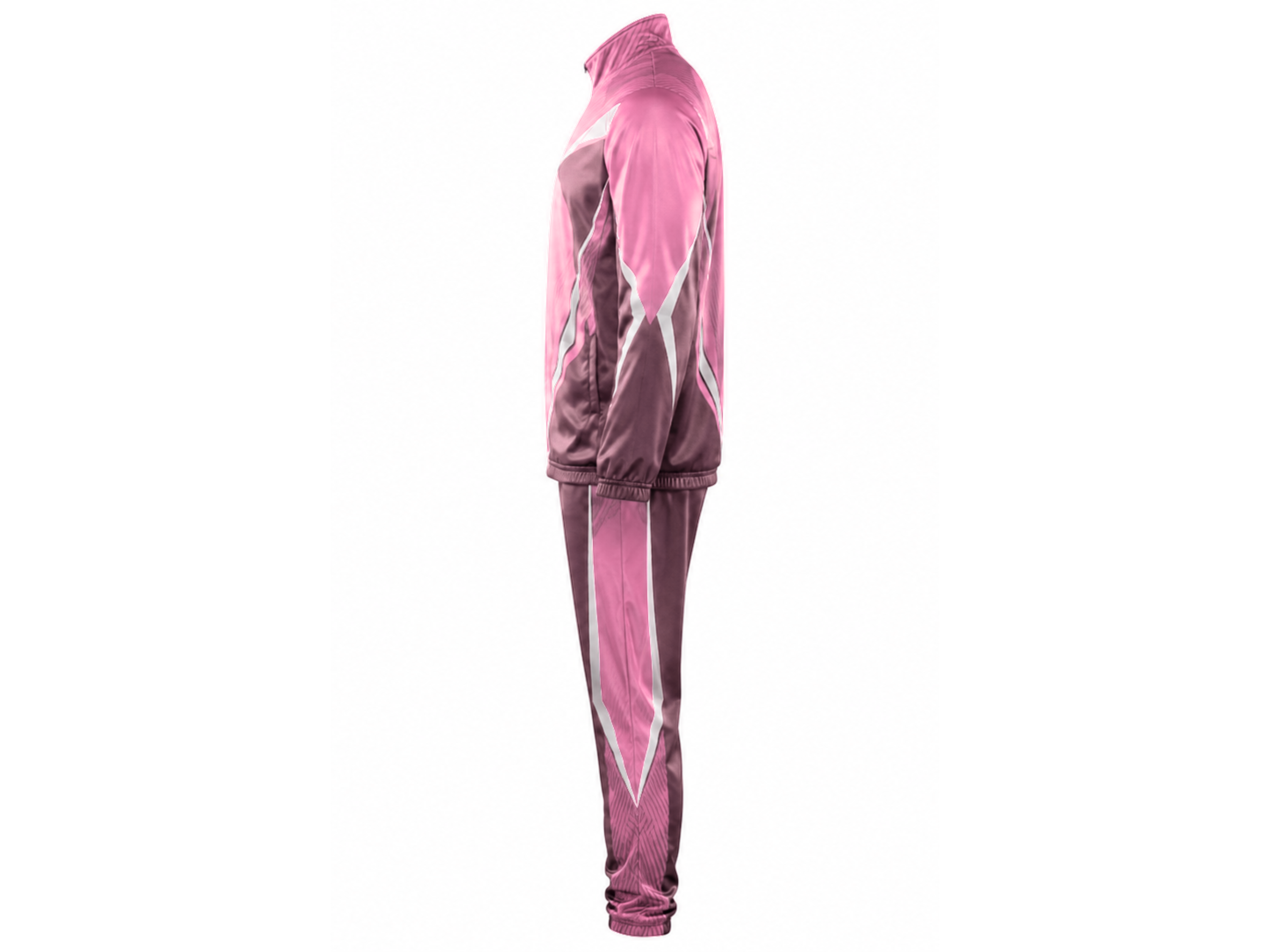 Custom Wrestling Warm-Up Set | Wholesale Wrestling Team Jacket and Pants | Pink Maroon White | Apparels Bridge