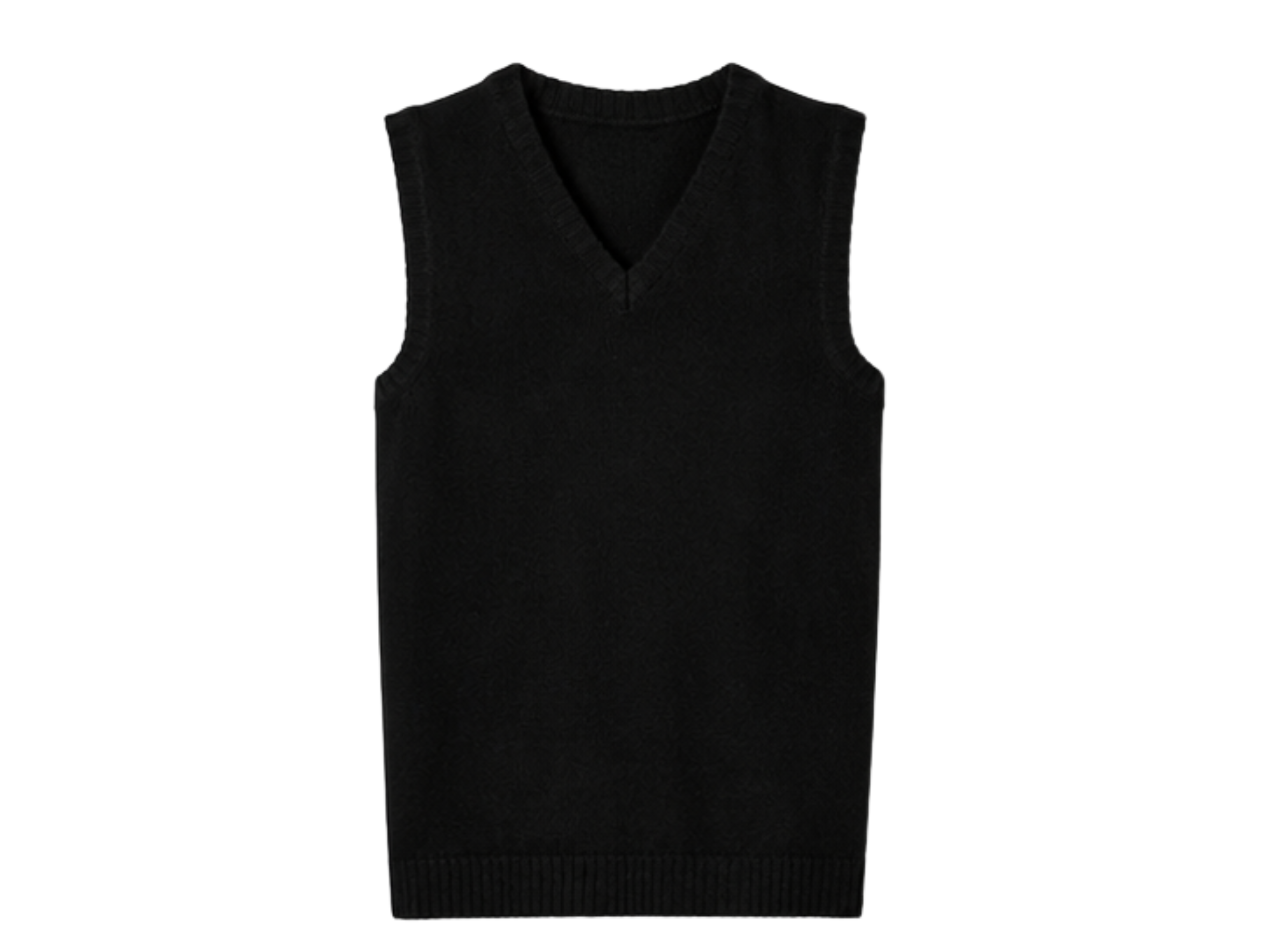 School V-Neck Sweater Vest Black | B2B Low MOQ Wholesale Manufacturer