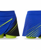 Custom Pickleball Skort | Wholesale Pickleball Team Skirt | Blue Lime Green Black | Apparels Bridge