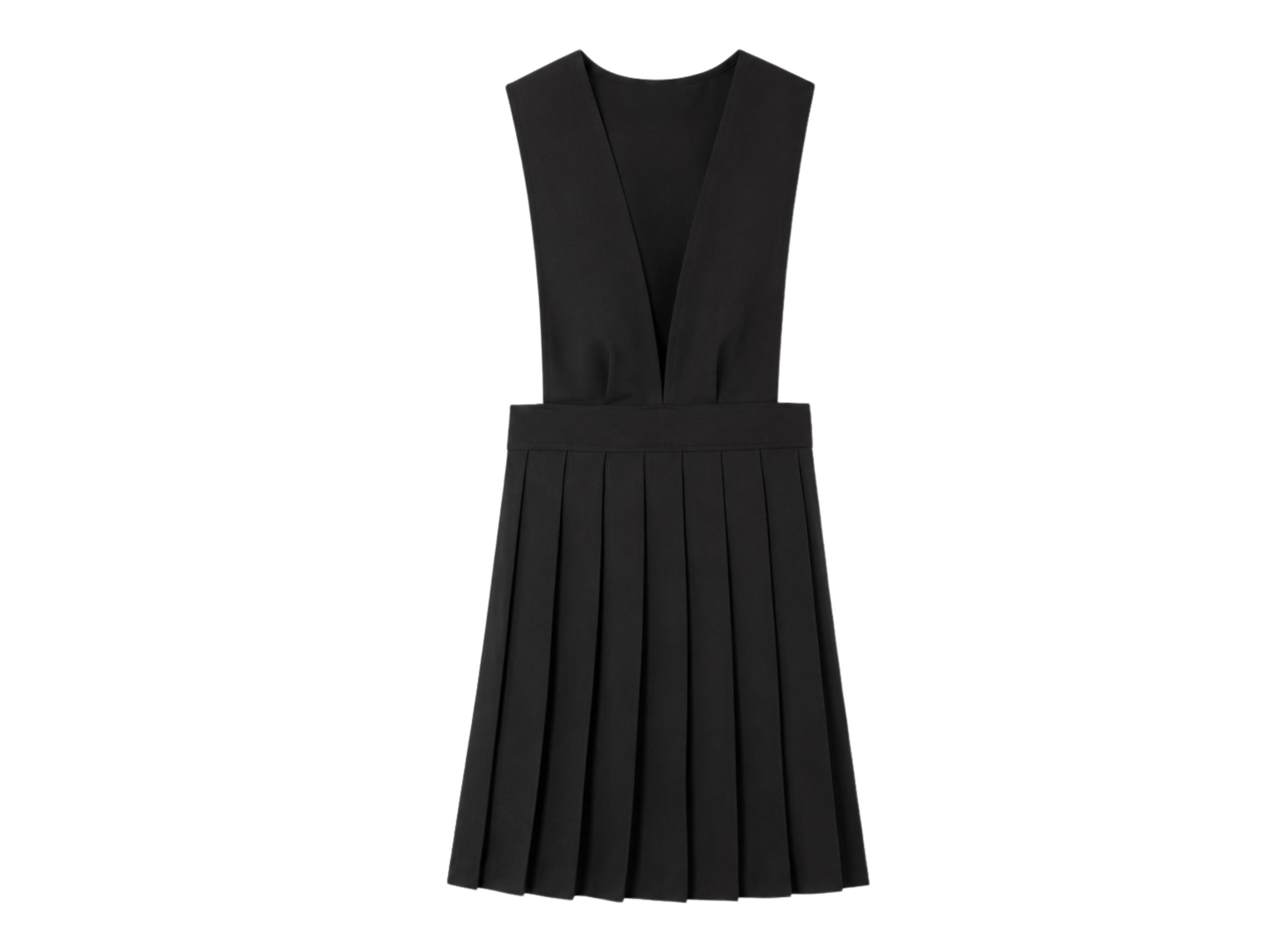 School V-Neck Pleated Jumper Black | B2B Low MOQ Wholesale Manufacturer