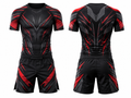 Custom Black & Red Combat Uniform Team Set Wholesale, Low MOQ, Personalized Name & Number