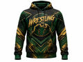 Custom Wrestling Hoodie | Wholesale Wrestling Team Hoodie | Forest Green Black Gold | Apparels Bridge