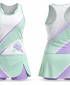 Custom Pickleball Dress | Wholesale Pickleball Team Uniform Dress | Mint Green Lavender White | Apparels Bridge