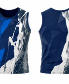 Custom Navy Blue Sleeveless Sublimated Climbing Jersey – Wholesale Teamwear