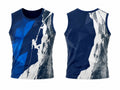 Custom Navy Blue Sleeveless Sublimated Climbing Jersey – Wholesale Teamwear