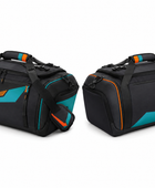 Custom Black Teal Flag Football Duffle Bag – Wholesale Team Sports Bag
