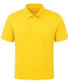 Short Sleeve Work Polo Shirt Yellow  B2B Low MOQ Custom Work Polo Shirt Manufacturer