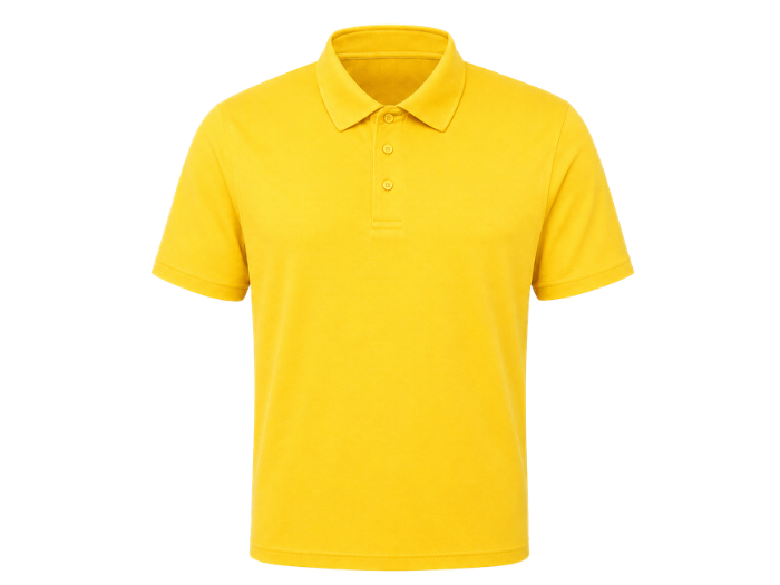 Short Sleeve Work Polo Shirt Yellow  B2B Low MOQ Custom Work Polo Shirt Manufacturer front design preview