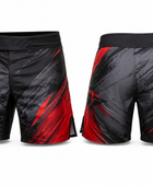 Custom Black & Red Combat Shorts  Team Uniform Bulk Orders, Low MOQ, Personalized Name & Number