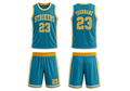 Teal/Yellow Basketball Uniform – Wholesale Bulk Team Kit, Low MOQ, B2B Performance Apparel