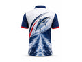 Custom Fishing Shirt | Wholesale Fishing Team Polo Shirt | White Navy Marlin Boat | Apparels Bridge
