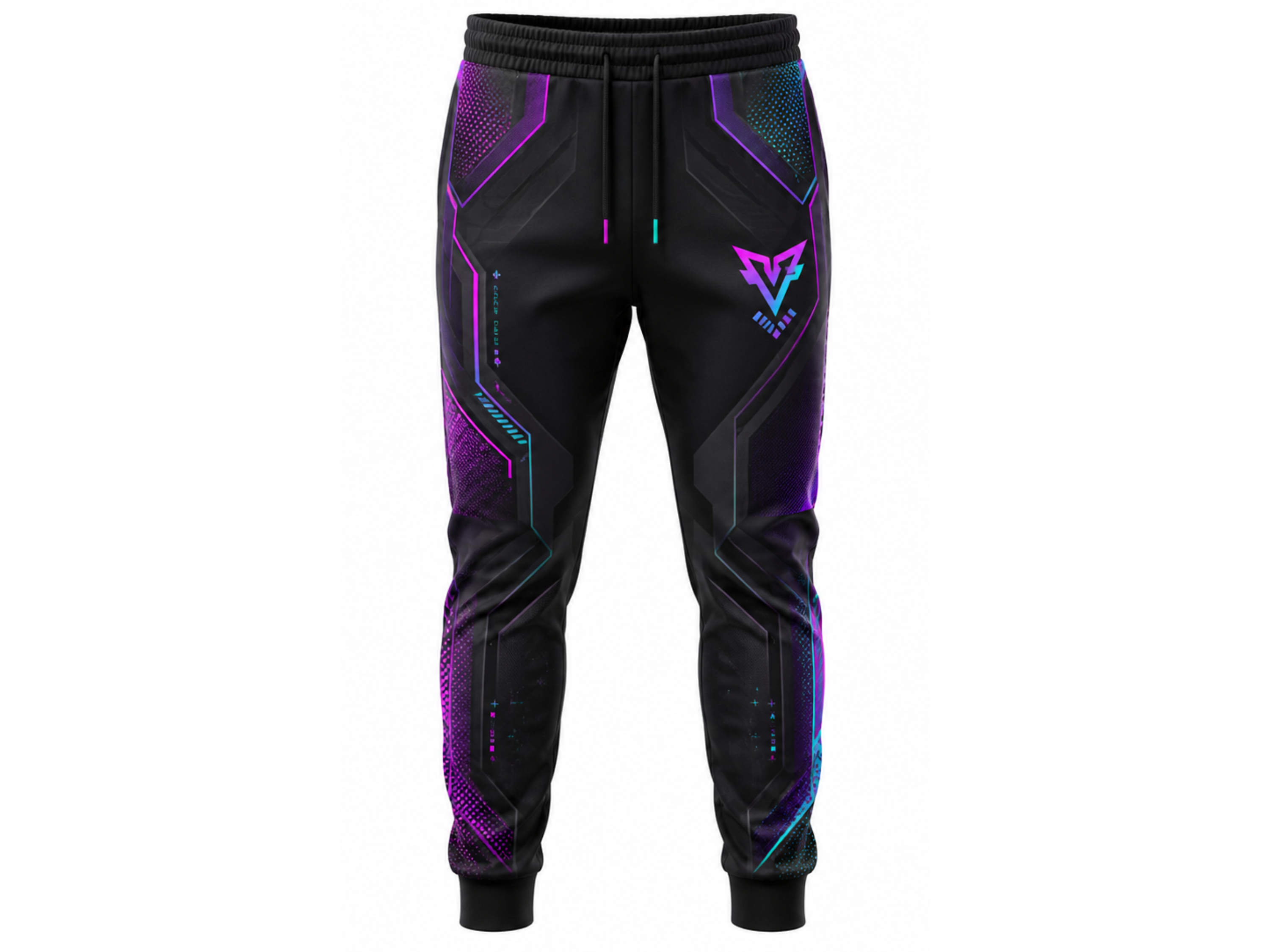 Custom Esports Jogger Pants | Wholesale Gaming Team Joggers | Black Purple Blue | Apparels Bridge