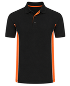 B2B Electrician Polo Shirt Black/Orange Workwear Low MOQ