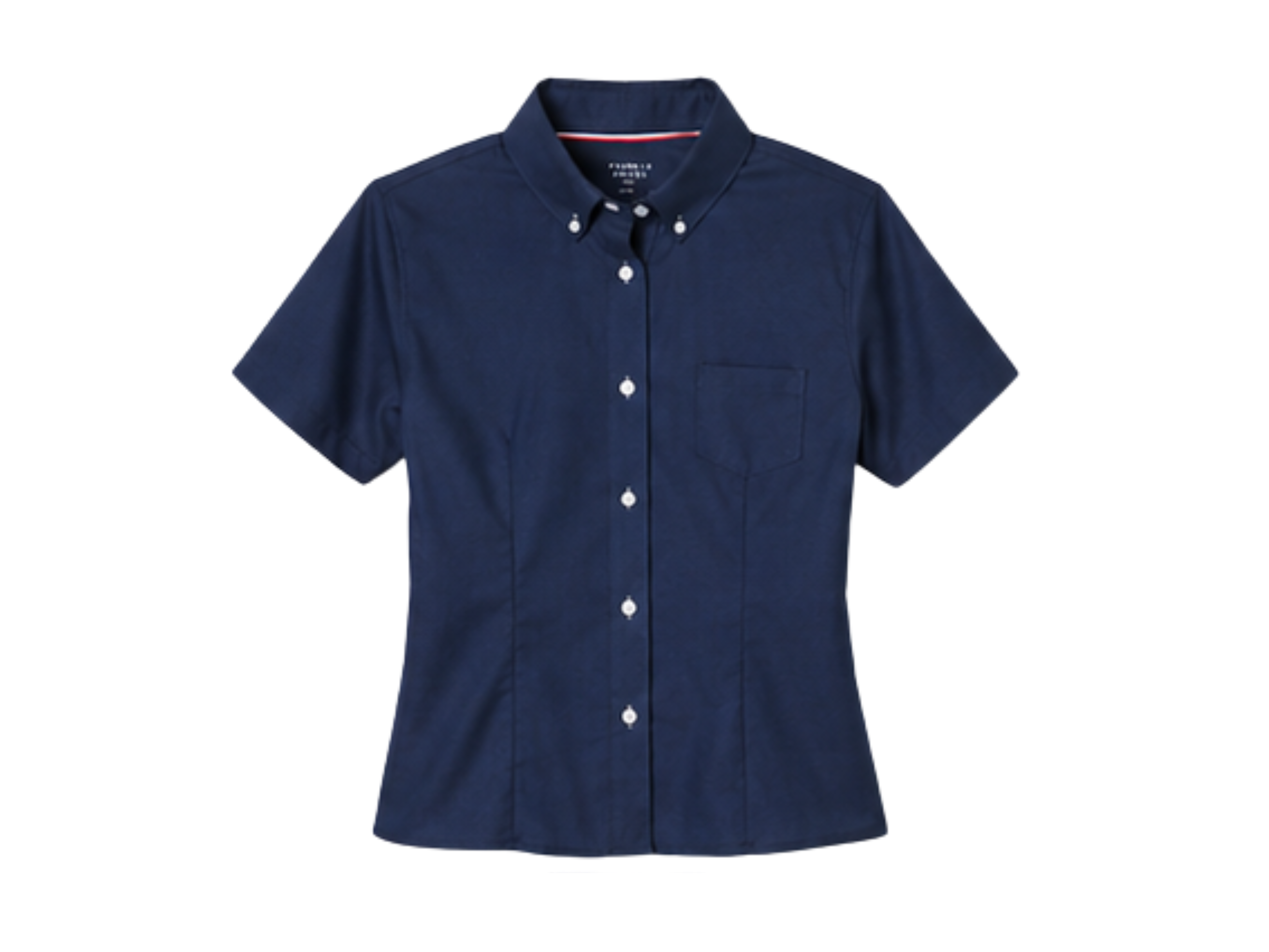 School Short Sleeve Fitted Oxford Shirt Navy Blue | B2B Low MOQ Wholesale