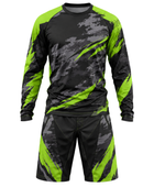 Custom MTB Jersey and Shorts Set | Wholesale Mountain Bike Team Kit | Black Lime Green Grey | Apparels Bridge