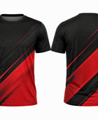 Custom Black Red Climbing Competition Team Shirt | Wholesale Club Jersey