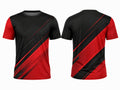 Custom Black Red Climbing Competition Team Shirt | Wholesale Club Jersey
