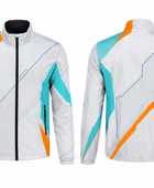 Custom White Teal Lacrosse Warm-Up Jacket – Wholesale Full-Zip Teamwear