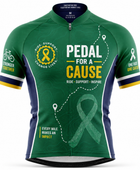 Custom Pedal for a Cause Cycling Jersey | Wholesale Charity Event Bike Jersey | Green Navy | Apparels Bridge