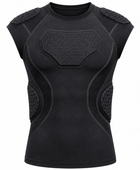 Custom Black Padded Rugby Compression Shirt | Wholesale Team Base Layer for Bulk Orders