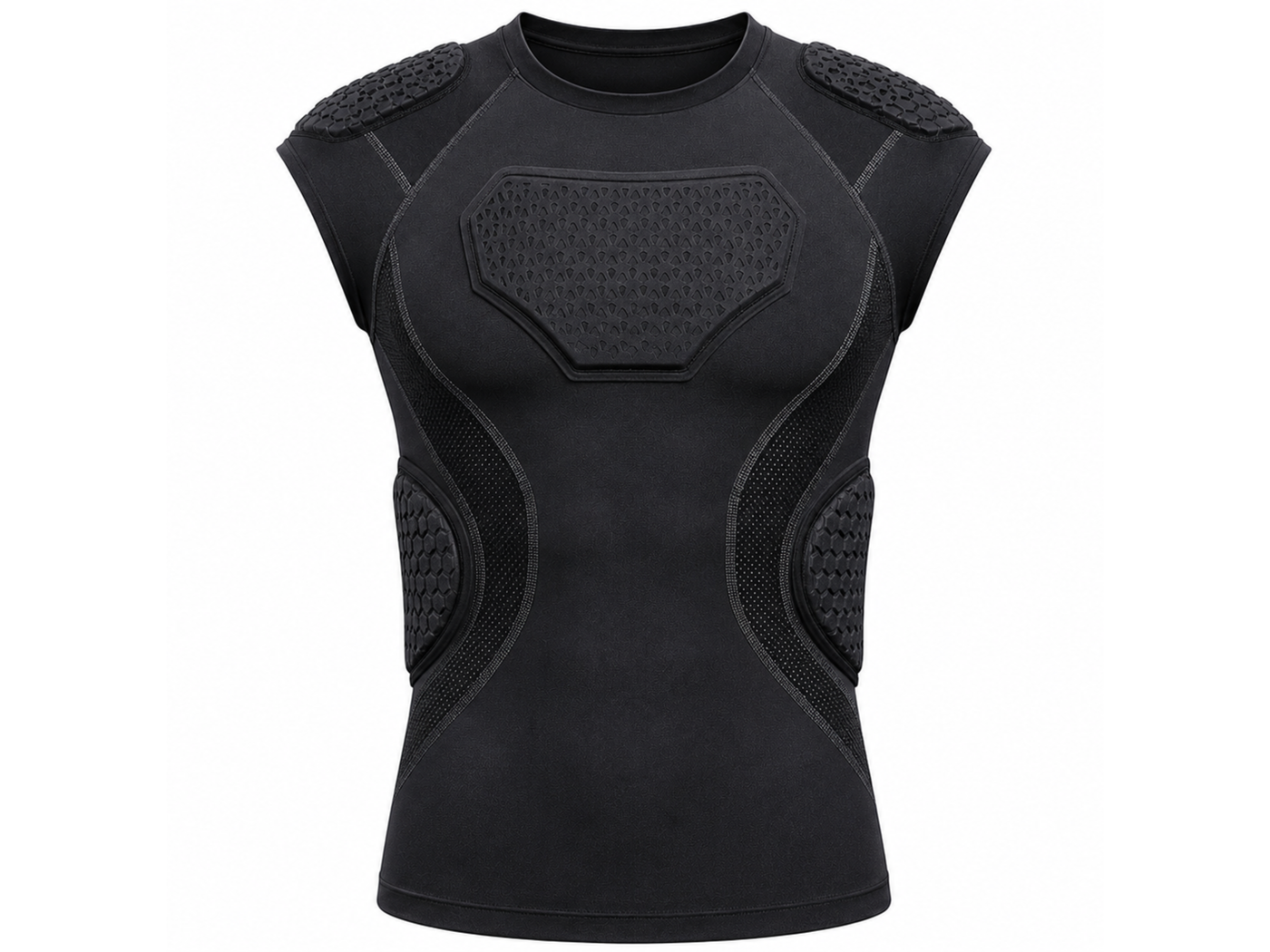 Custom Black Padded Rugby Compression Shirt | Wholesale Team Base Layer for Bulk Orders