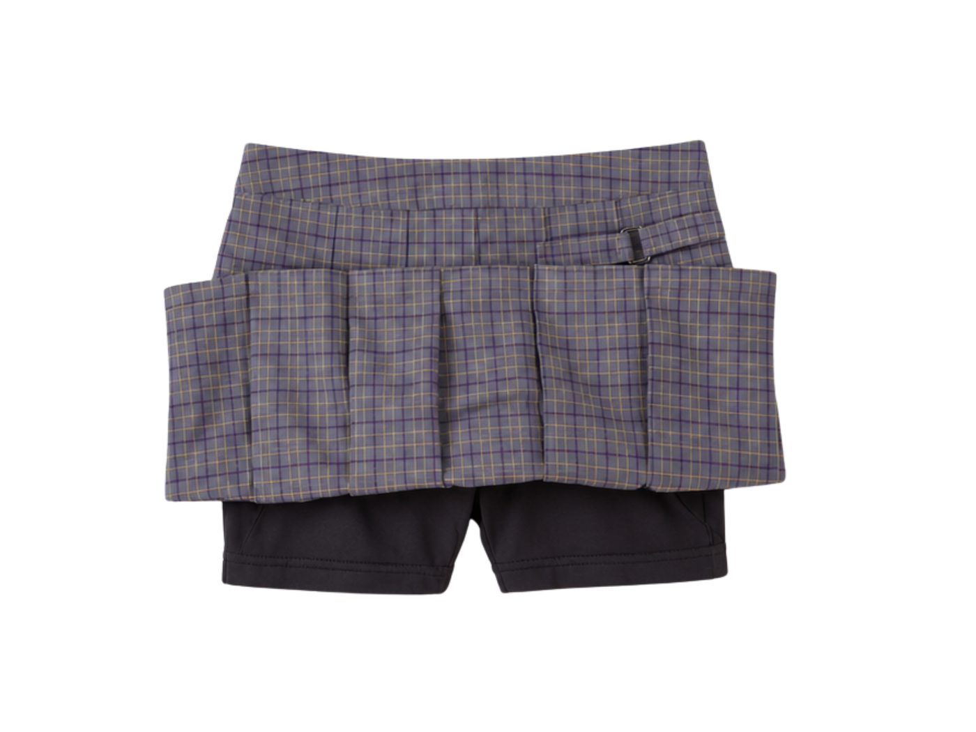 School Plaid Pleated Two-Tab Skort Grey | B2B Low MOQ Wholesale