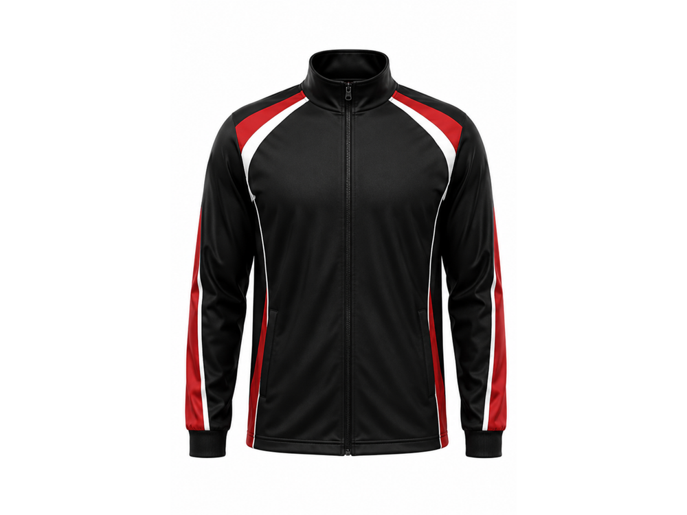 Bowling Jacket B2B Custom Bowling Teamwear Black/Red front design preview