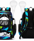 Custom Lacrosse Stick Backpack – Black Blue Wholesale Gear Bag