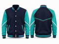 Custom Navy Teal Football Varsity Jacket – Wholesale Team Jacket for Clubs