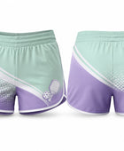 Custom Pickleball Shorts | Wholesale Pickleball Team Shorts | Mint Green Lavender White | Apparels Bridge