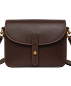 B2B Hunting Leather Cartridge Shoulder Bag Dark Chocolate Brown