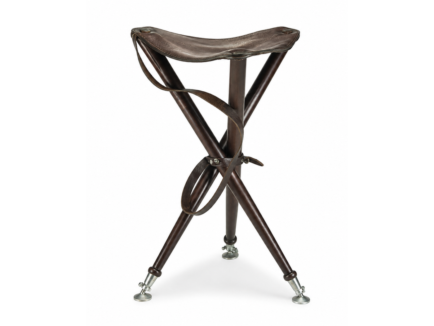 Leather Hunting Stool B2B Hunting Accessories Dark Brown
