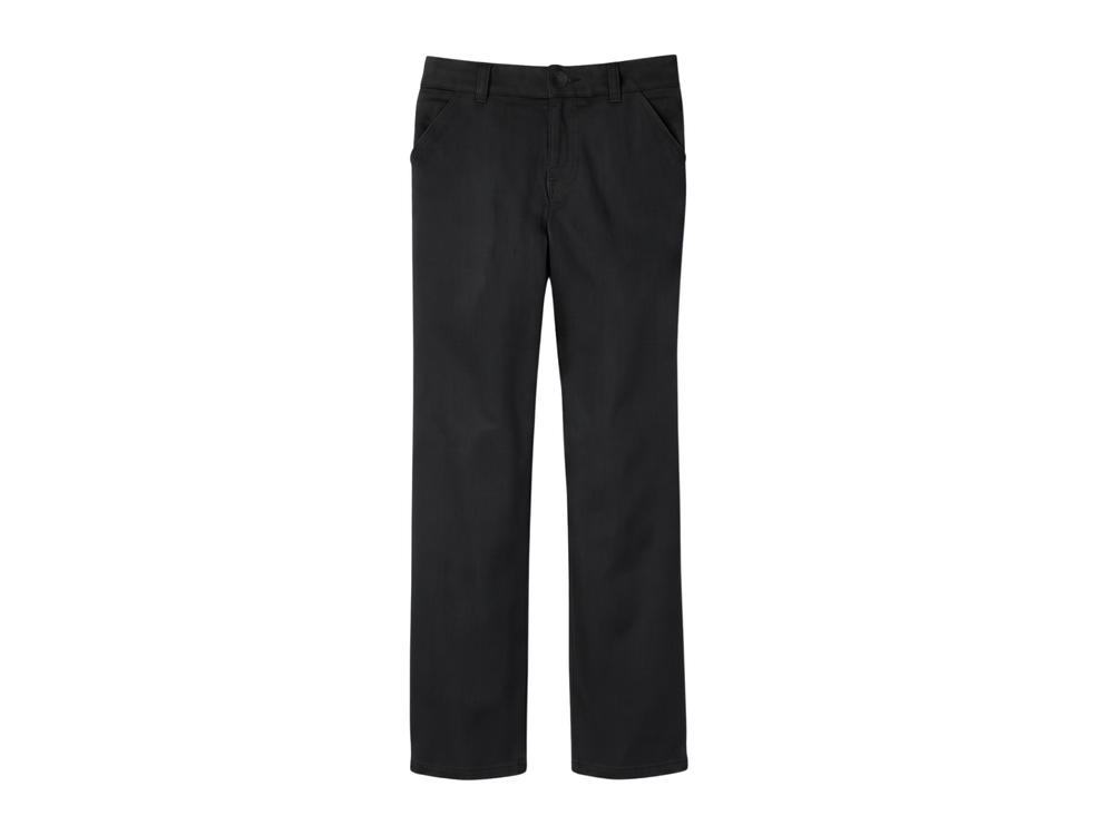 Boys’ Pull-On Straight Fit School Uniform Pant Black | B2B Low MOQ Wholesale front design preview