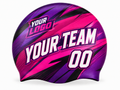 Custom Swim Cap – Purple Pink Wholesale Swim Team Cap