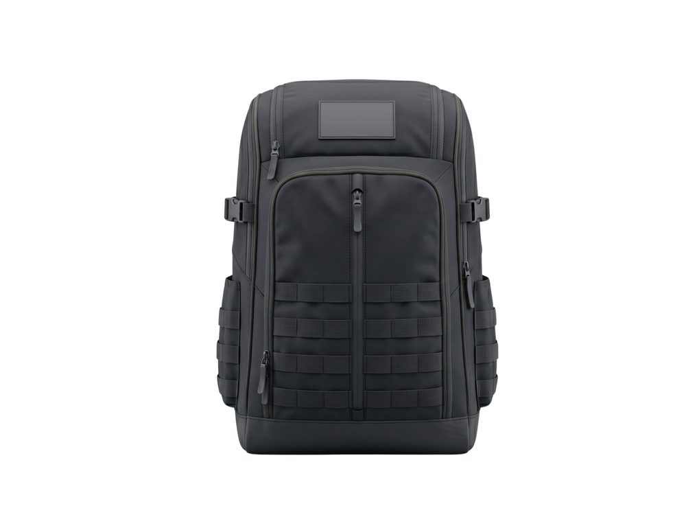B2B Tactical Winter Ski Gear Backpack Black Low MOQ Ski Wear Manufacturer front design preview