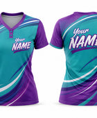 Training Lifestyle Jersey Blue Purple Teal – Custom Name – Performance Sportswear – Men & Women – Low MOQ Bulk Wholesale