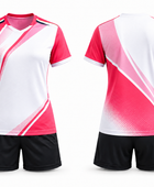 Custom White Pink Badminton Warm-Up Set – Polo Shirt and Shorts