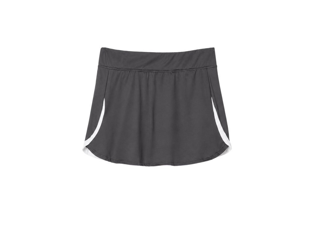 School Athletic Skort Charcoal Grey | B2B Low MOQ Wholesale front design preview