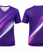 Custom Purple Badminton Training Shirt – Wholesale Club Teamwear