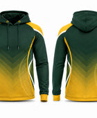 Custom Green Yellow Cricket Hoodie – Sublimated Team Pullover for Clubs
