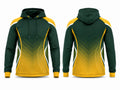 Custom Green Yellow Cricket Hoodie – Sublimated Team Pullover for Clubs