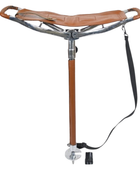 Custom Tan Brown Leather Seat Shooting Stick Hunting B2B