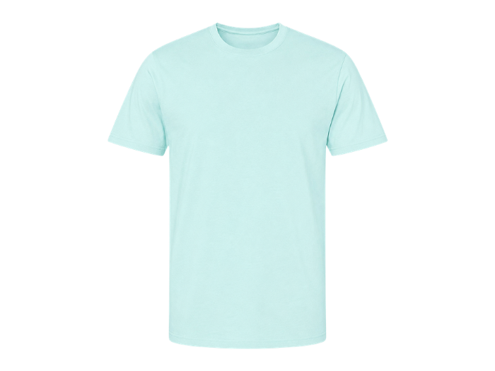 Custom Workwear T-Shirt – Low MOQ B2B Relaxed-Fit Uniform Tee in Light Blue front design preview