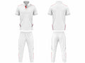 Custom Cricket White Uniform Set – Sublimated Shirt & Trouser with Red Accents