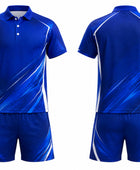 Custom Badminton Uniform – Blue Team Set, Wholesale, Low MOQ, Bulk Sportswear
