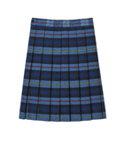 School At-The-Knee Plaid Pleated Skirt Navy Royal Blue Green | B2B Low MOQ Wholesale