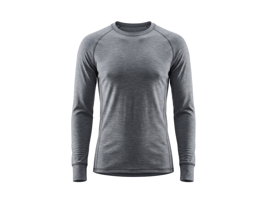 B2B Ski Wear Winter Base Layer Shirt Grey B2B Winter Sportswear Manufacturer