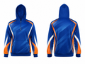 Custom Blue Orange Badminton Quarter-Zip Hoodie – Wholesale Teamwear